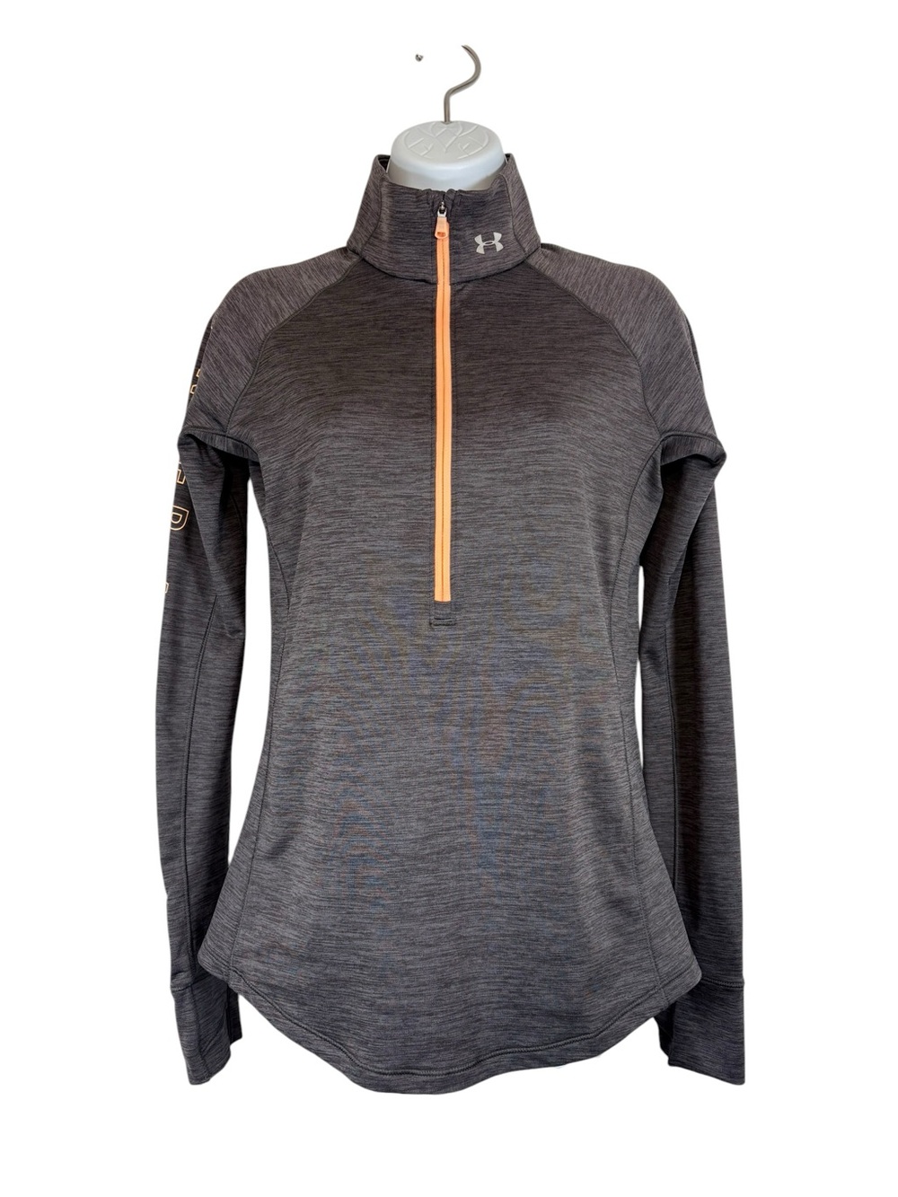 Under Armour ColdGear Half Zip Pullover Women’s Medium Gray Athletic Top Running